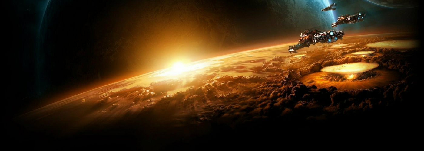 Starcraft planet sun earth space  wallpaper